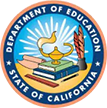 State of California Department of Education logo.